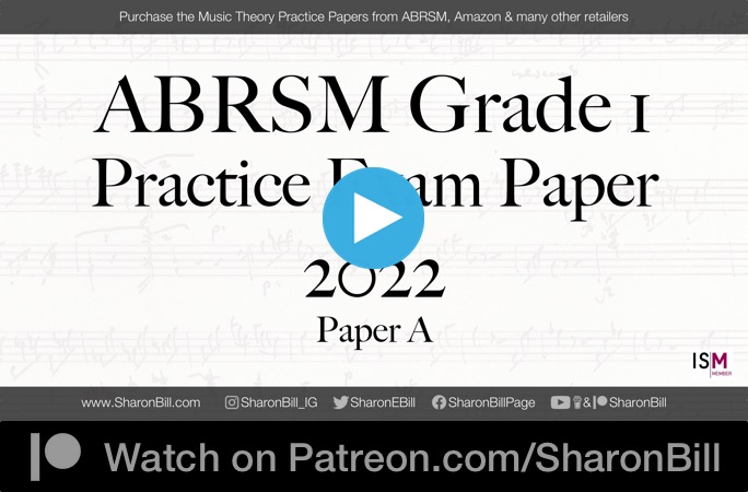 ABRSM Music Theory Grade 1 Practice Paper A 2022 with Sharon Bill