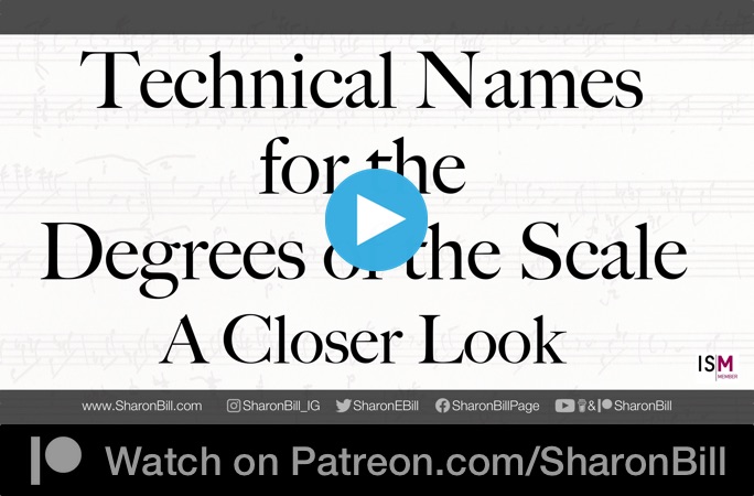 Technical Names fo the Degrees of the Scale with Sharon Bill